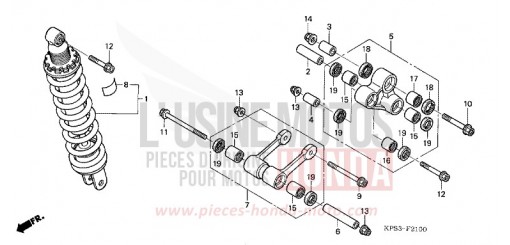 KISSEN, HINTEN CRF230F9 de 2009